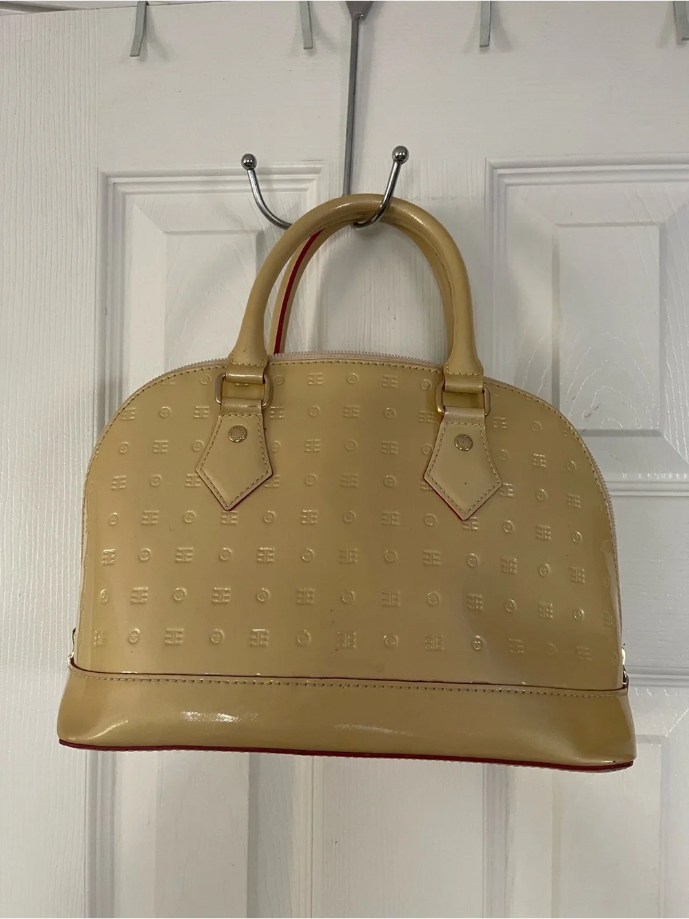 Arcadia Italian Made Genuine Patent Leather Yellow Vernis Alma Bag